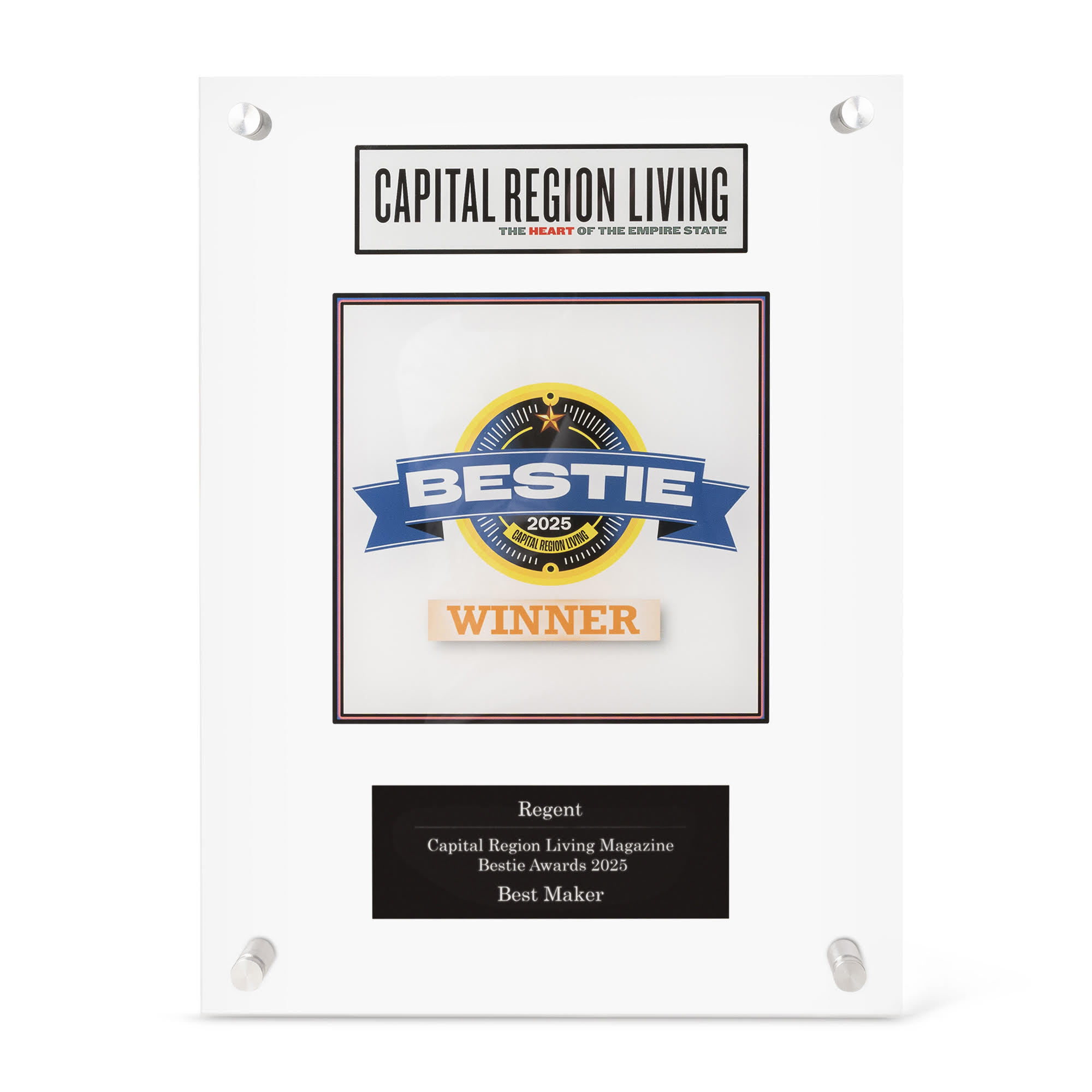 Acrylic Plaques example by RJCplaques, shown mounted on a wall