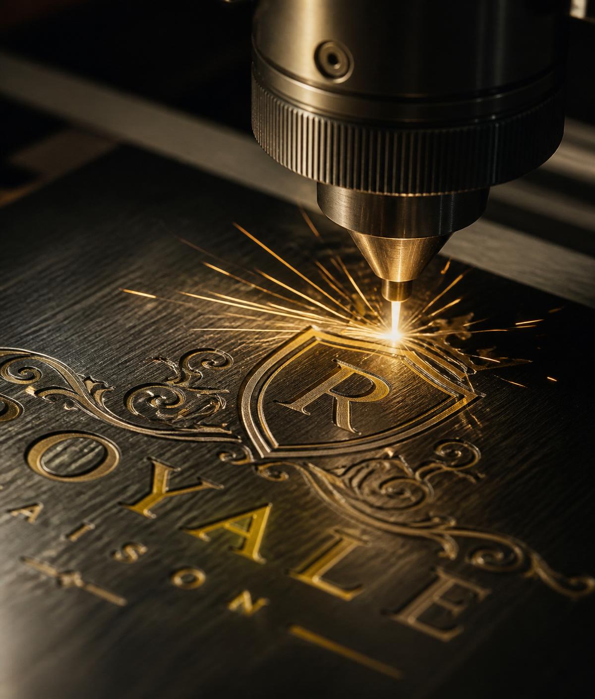 Engraving in progress